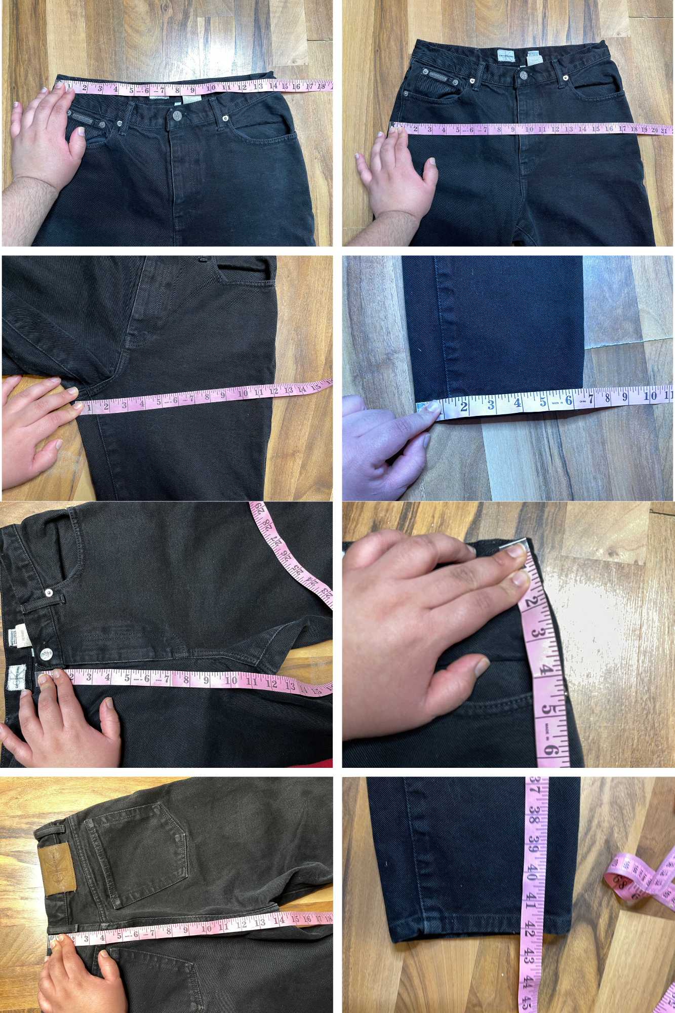 Vintage Calvin Klein Faded Black Denim Jeans Sz 10 29in