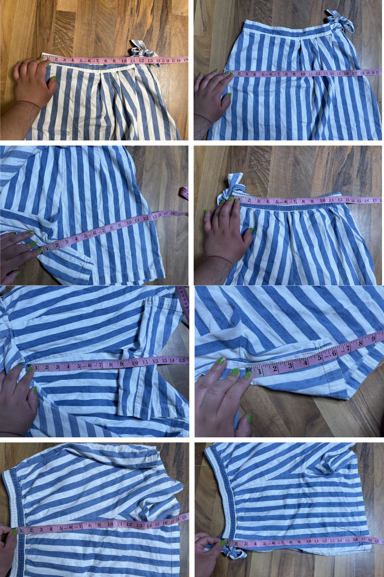 Vintage 90s Striped Mini Skort Sz S