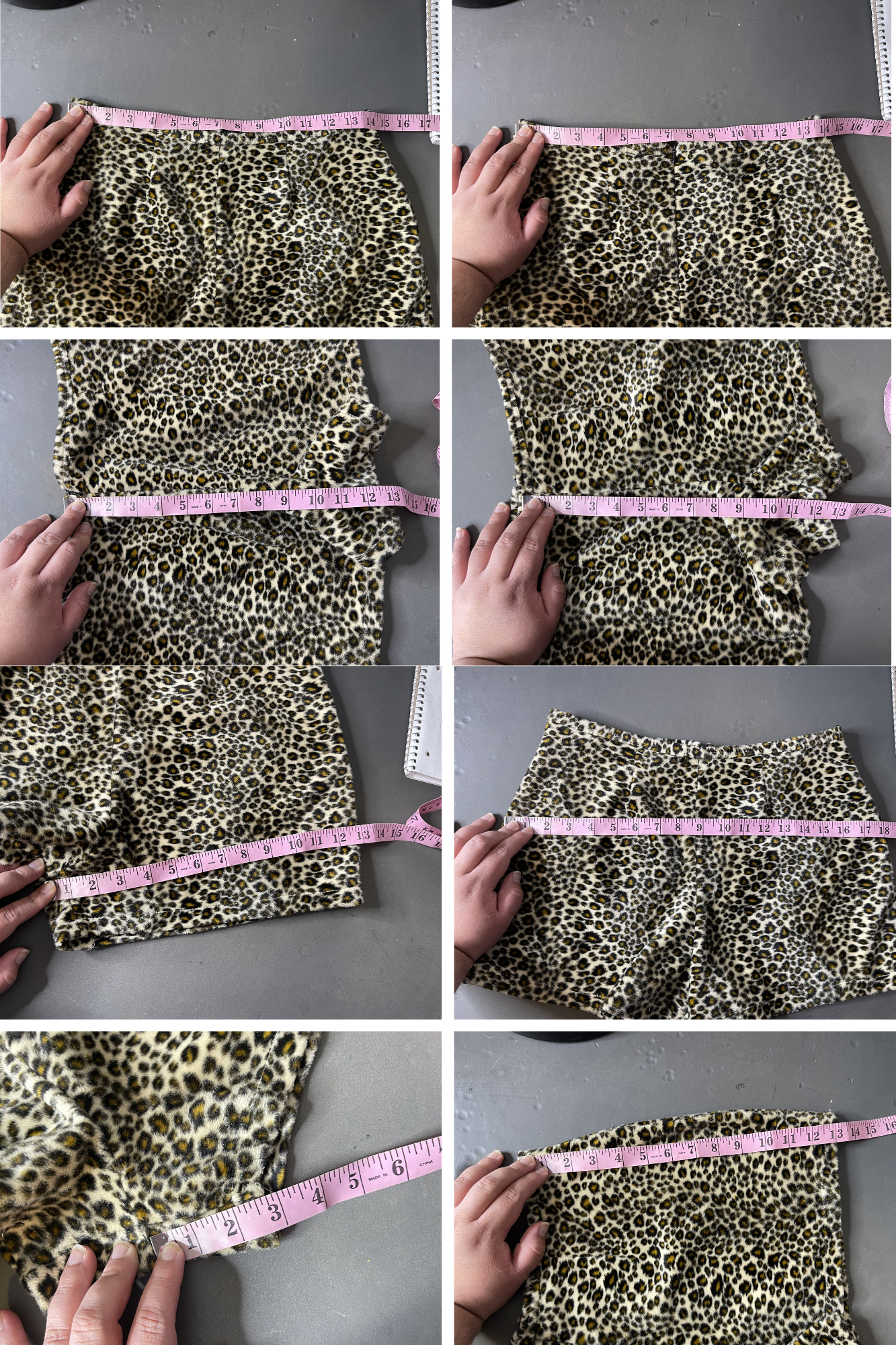 Vintage Leopard Fuzzy Shorts Sz M