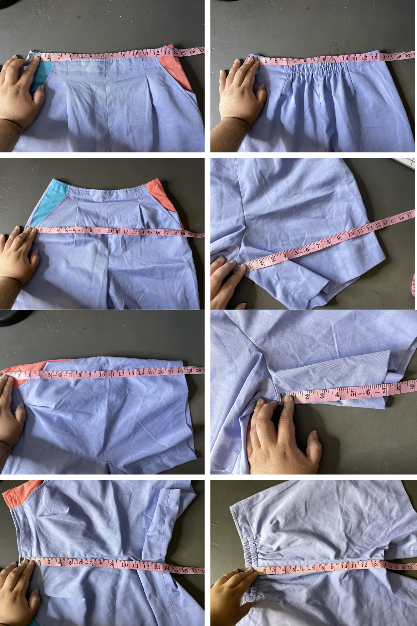 Vintage Purple Retro High Waisted Trouser Shorts Sz 12 28in