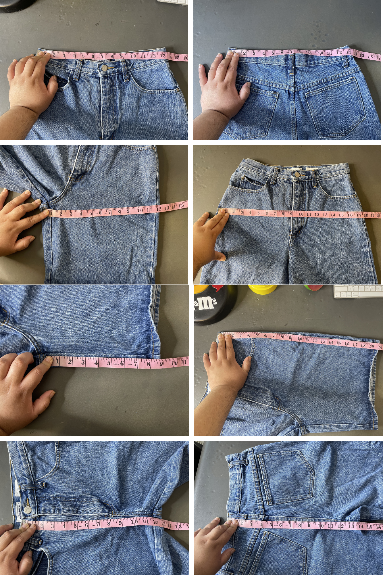 Vintage Medium Wash High Waisted Shorts Sz 27in