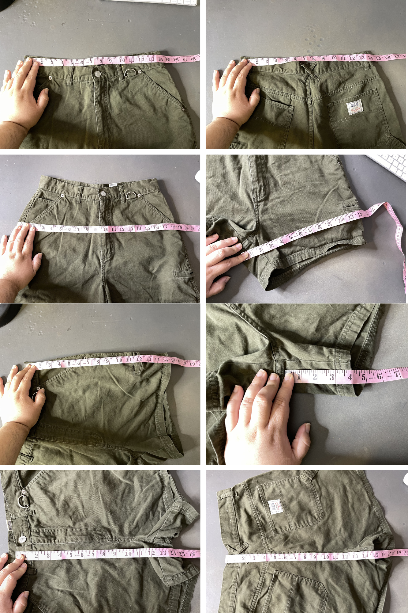 2000s Army Green Cargo Carpenter Shorts Sz 8 28in