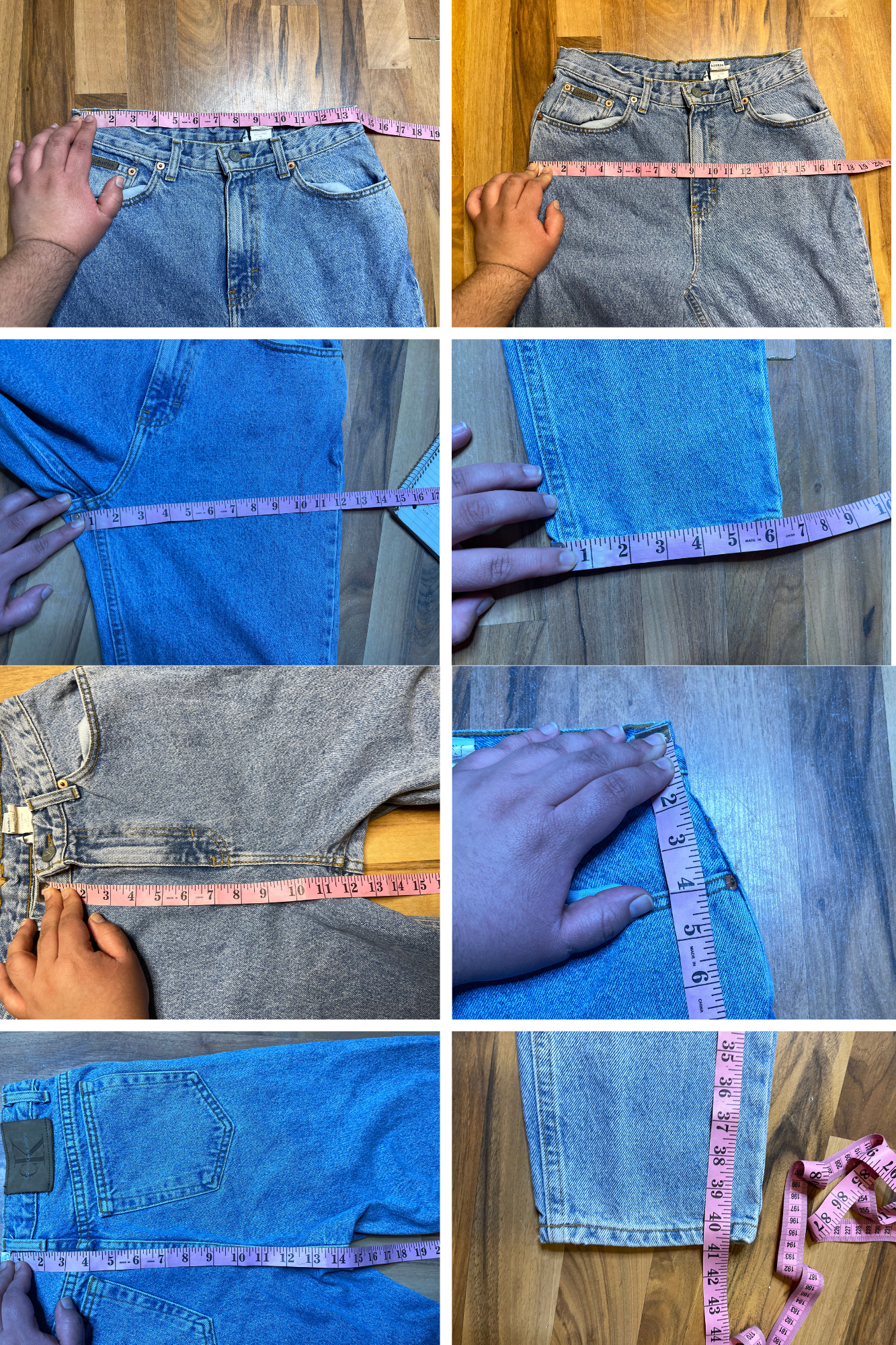 Vintage Calvin Klein Light Wash Denim Jeans Sz 12 28in