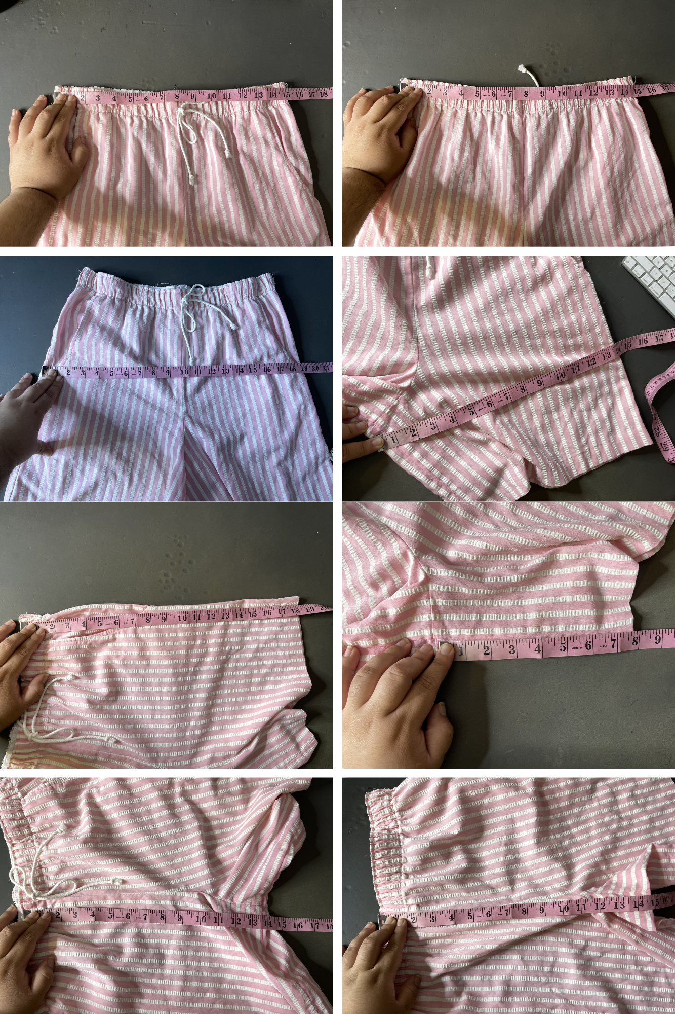 Vintage Retro Pink Striped Boxer Shorts Size L/XL
