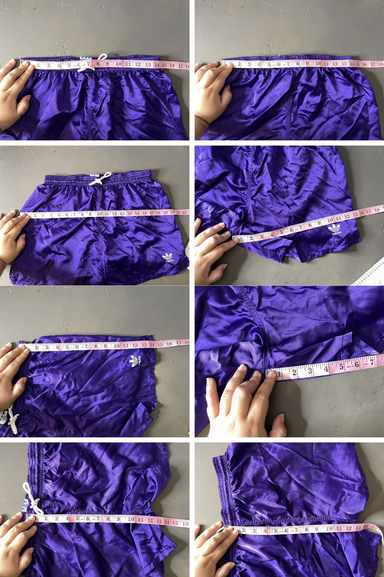 Vintage 90s Purple Nylon Adidas Shorts Sz M
