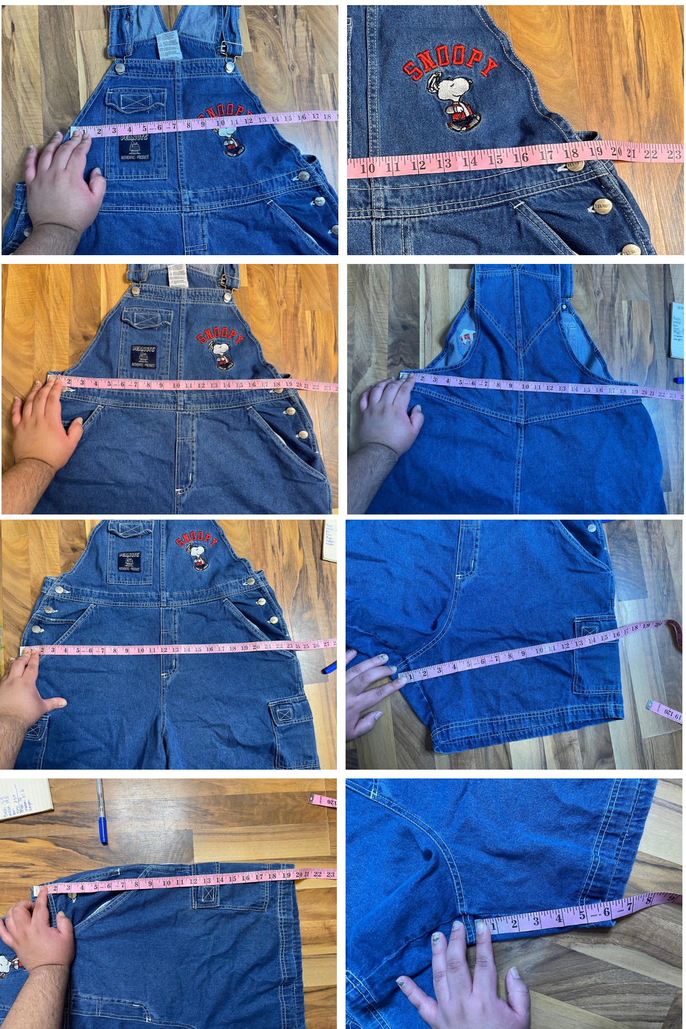 Vintage Snoopy Denim Overalls sz 14/16w