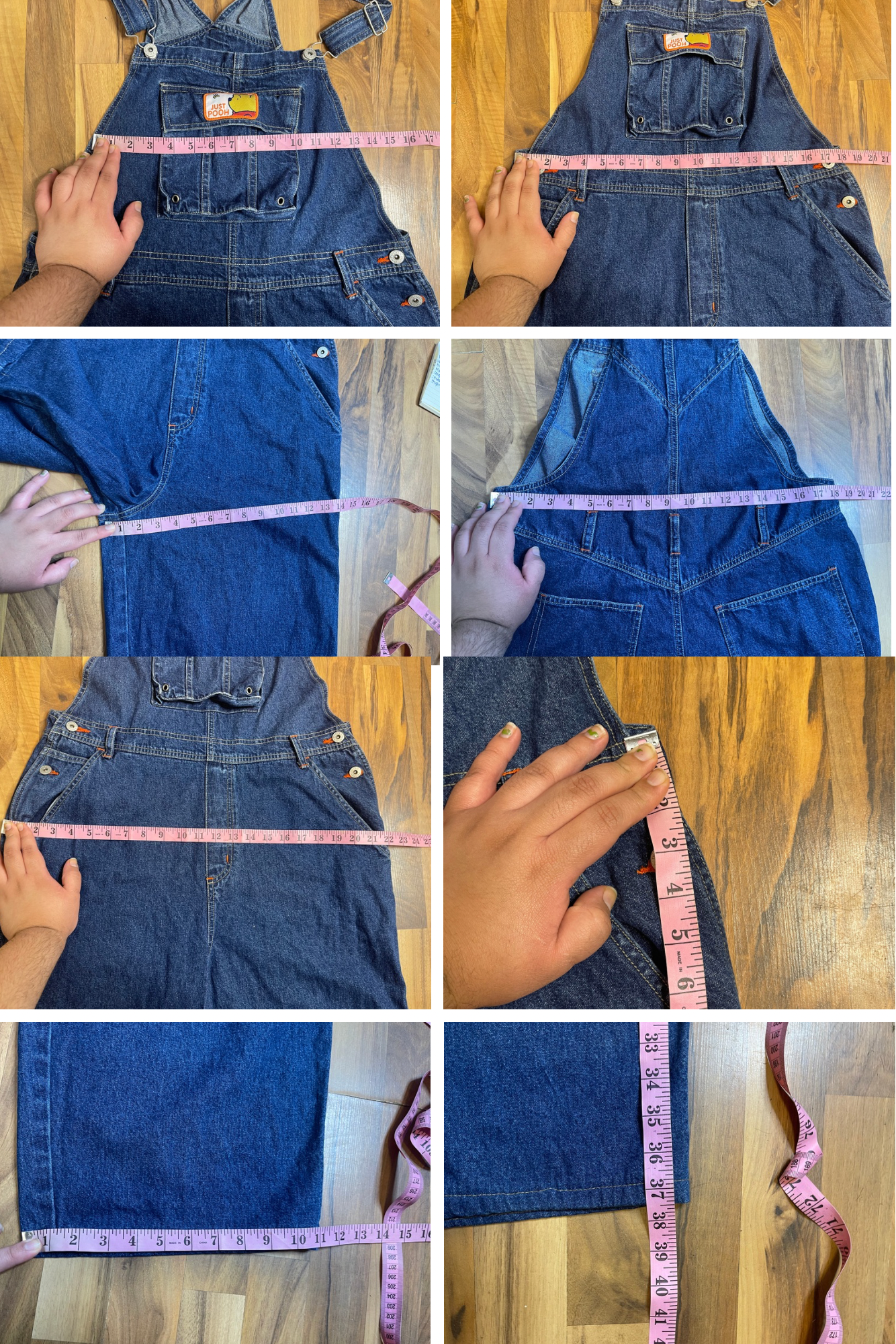90s Winnie The Pooh Baggy Denim Overalls Sz XL