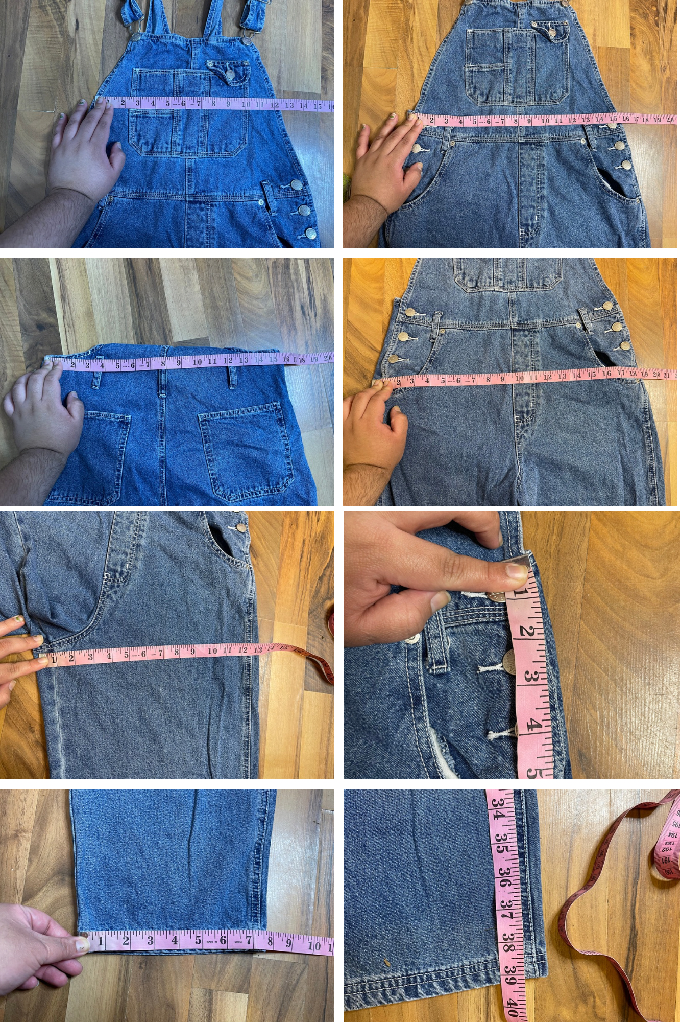 Vintage Light Wash Denim Overalls sz L