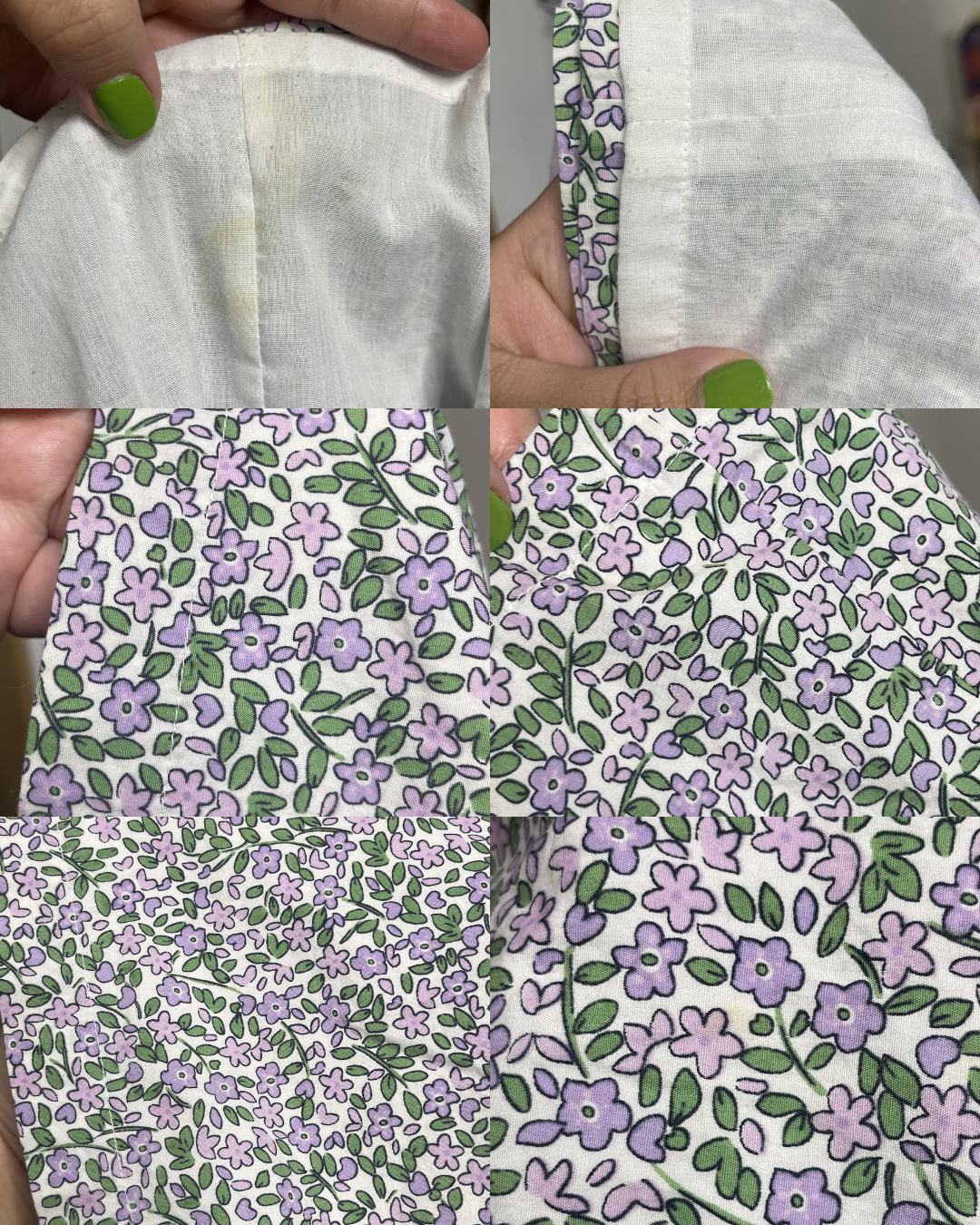 2000s Purple Flower Print Skirt Sz 10 28in