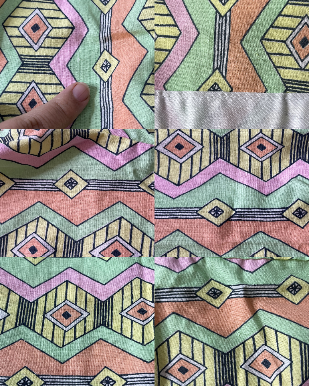 Vintage Deadstock Geometric Pastel Print Boxer Style Shorts Sz M/L