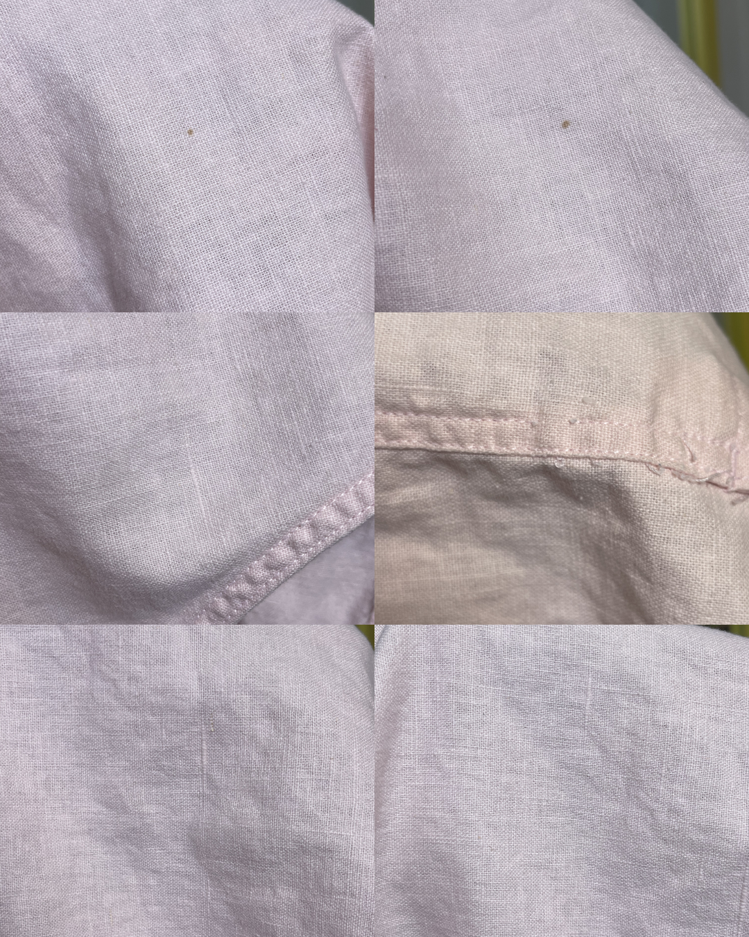 Vintage Plus Size Baby Pink Linen Blend Overall Dress Sz 2X