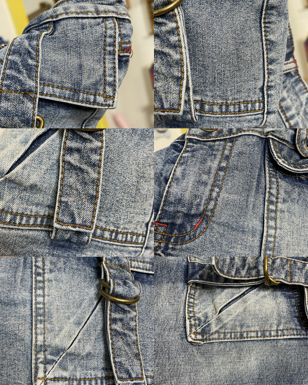 2000s Low Rise Cargo Denim Mini Shorts Sz S