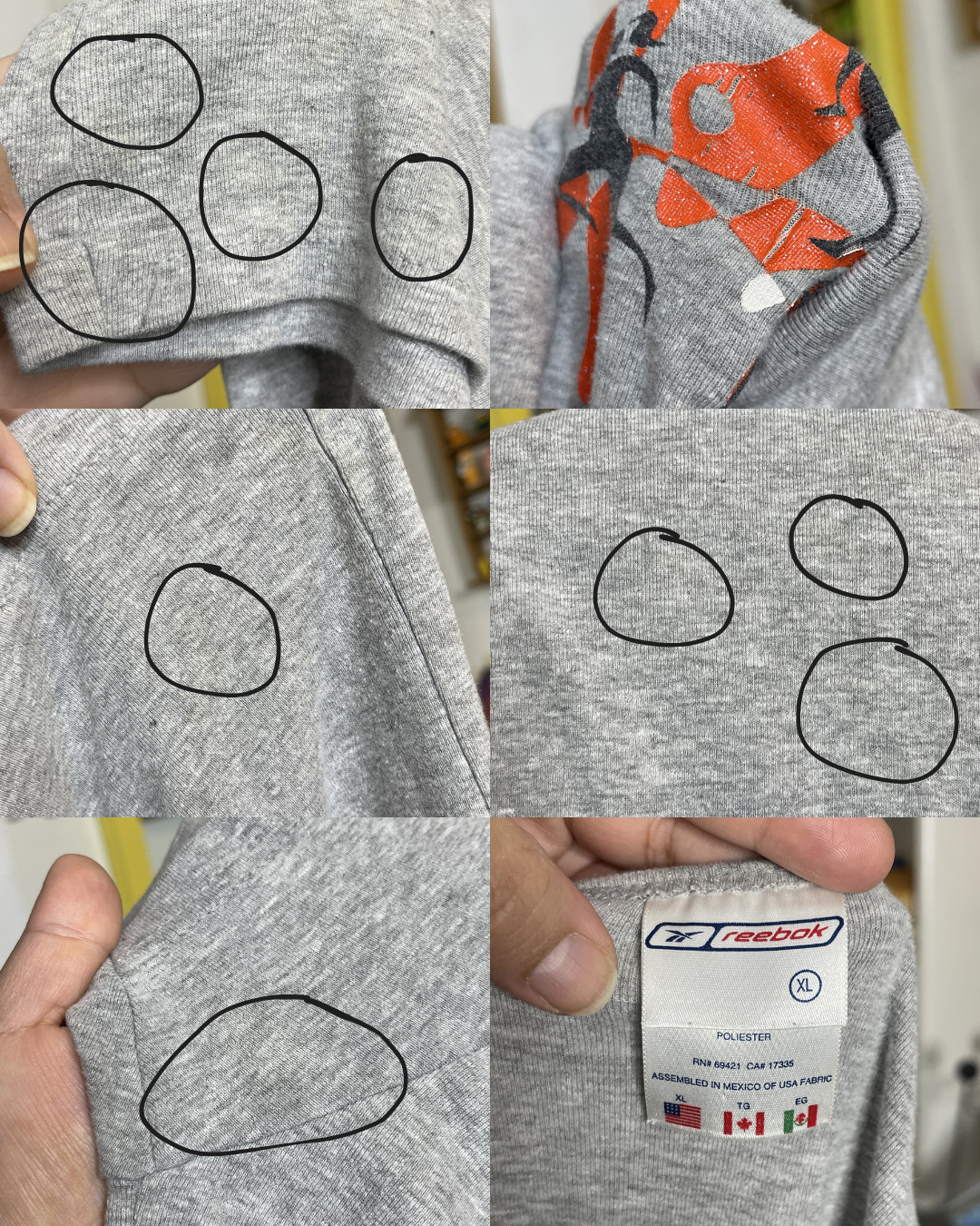 2000s Gray Reebok Sport Baby Tee Sz XL