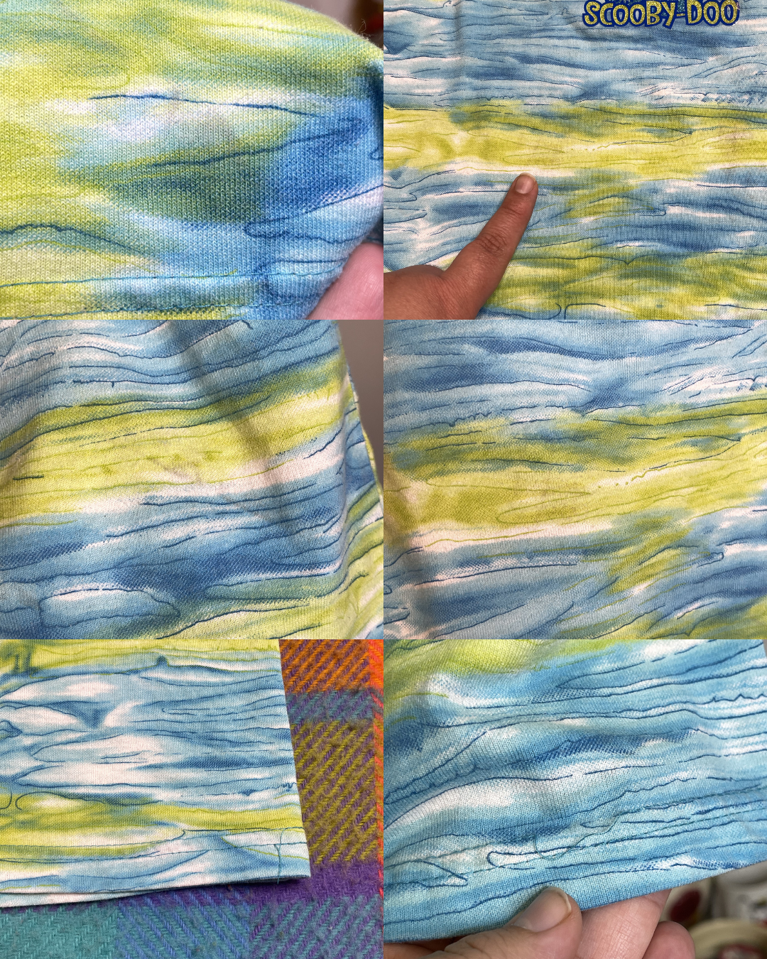 Vintage 2000s Groovy Flower Scooby-Doo Tie-Dye Kids Tee Sz 10/12