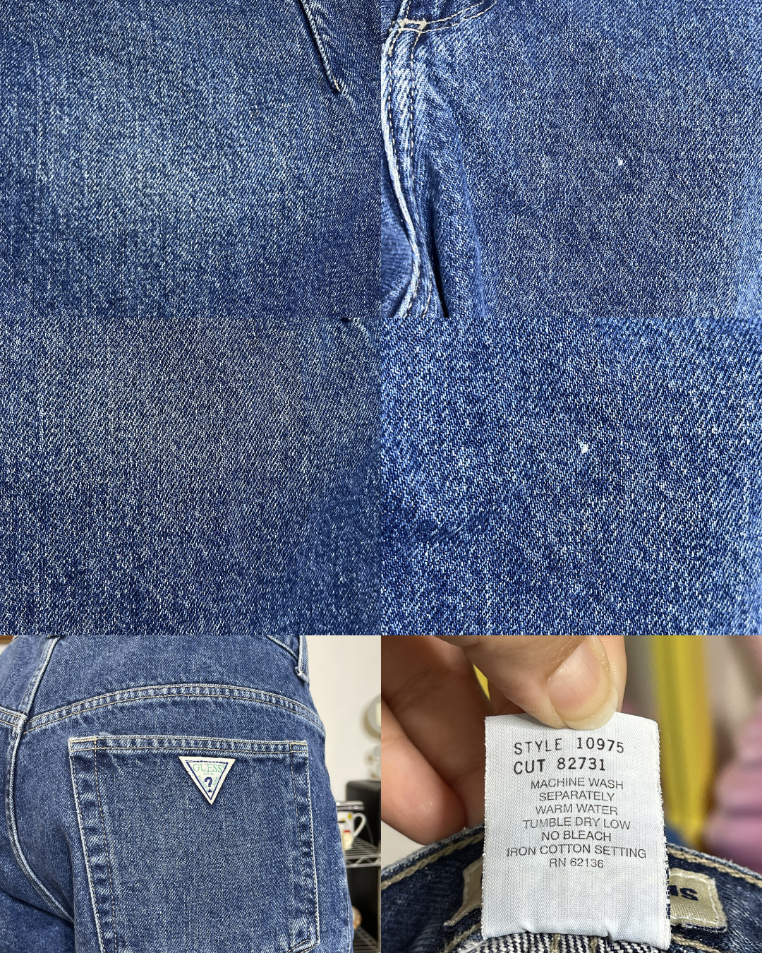 Vintage 2000s Guess Jeans Medium Wash Denim Jorts Sz 36