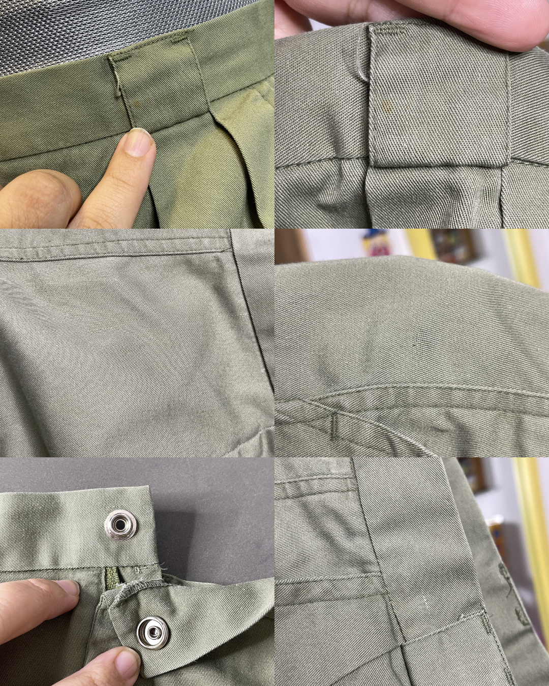 Vintage High Waisted Green Pleated Trouser Cargo Shorts Sz 27in