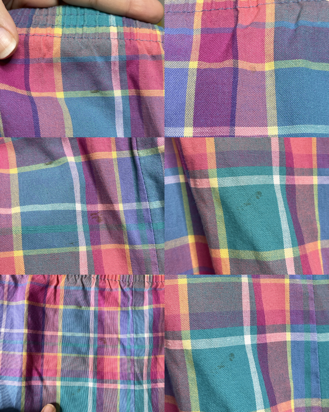 Vintage Colorful Plaid Shorts Sz XL/P