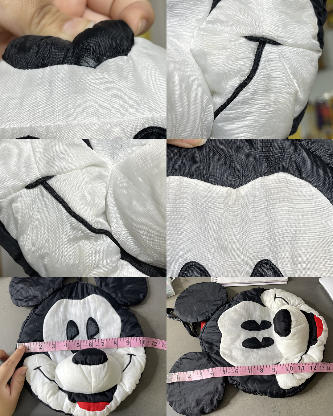 Vintage Mickey Mouse Sleepy Heads Plush Fun Pouch