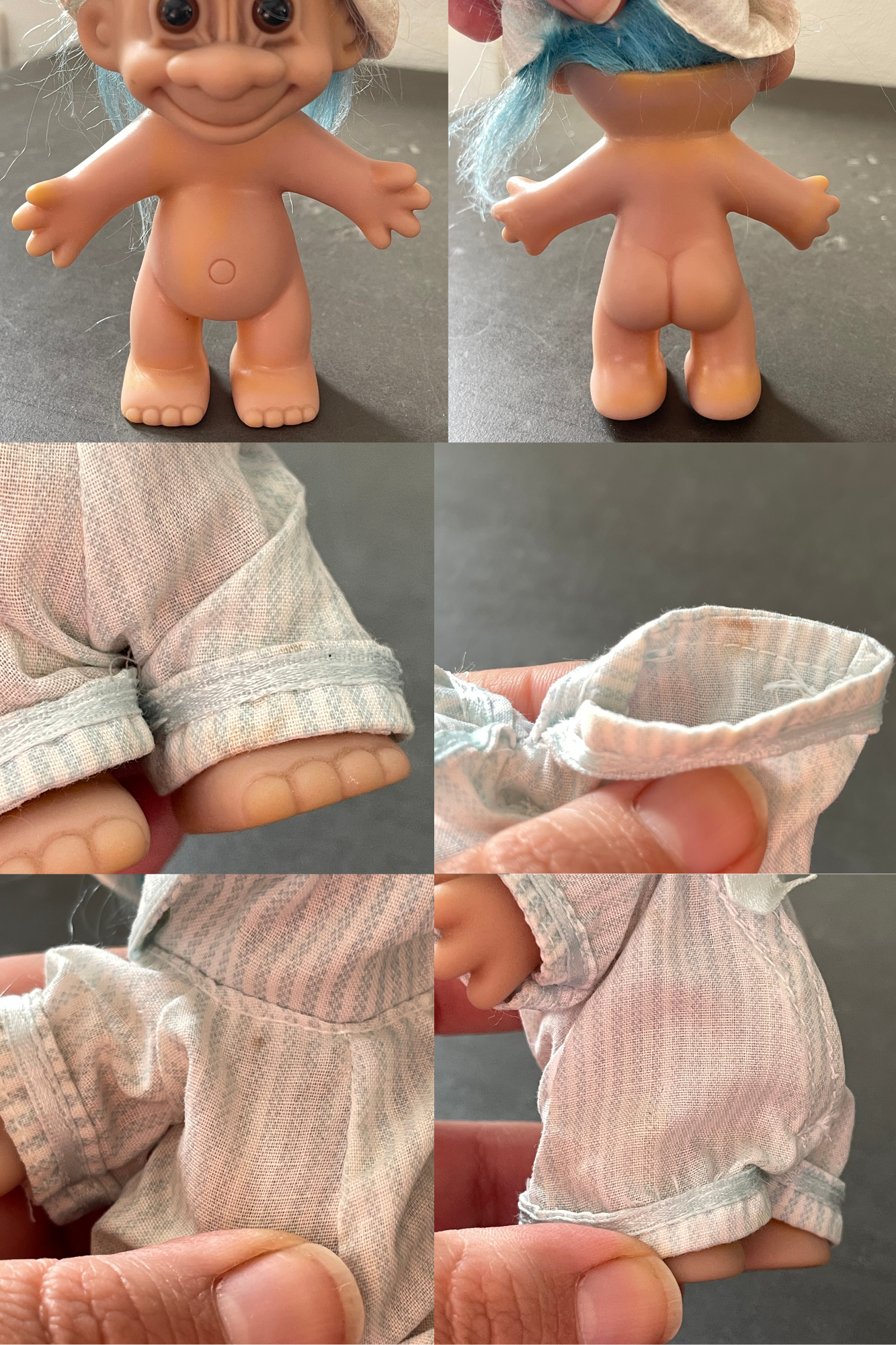 Vintage Blue Boy Bedtime Troll