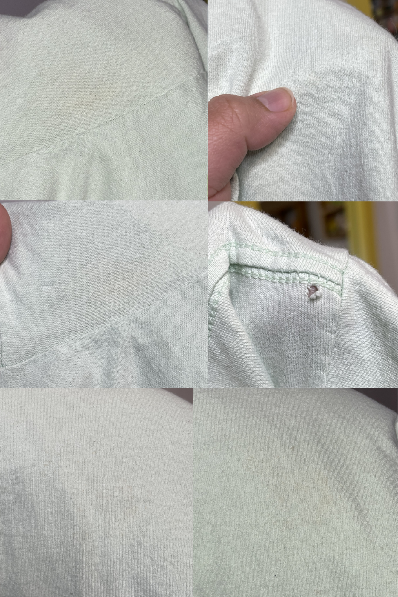Vintage Mint Green Spring Garden Bunny Graphic Tee Sz L