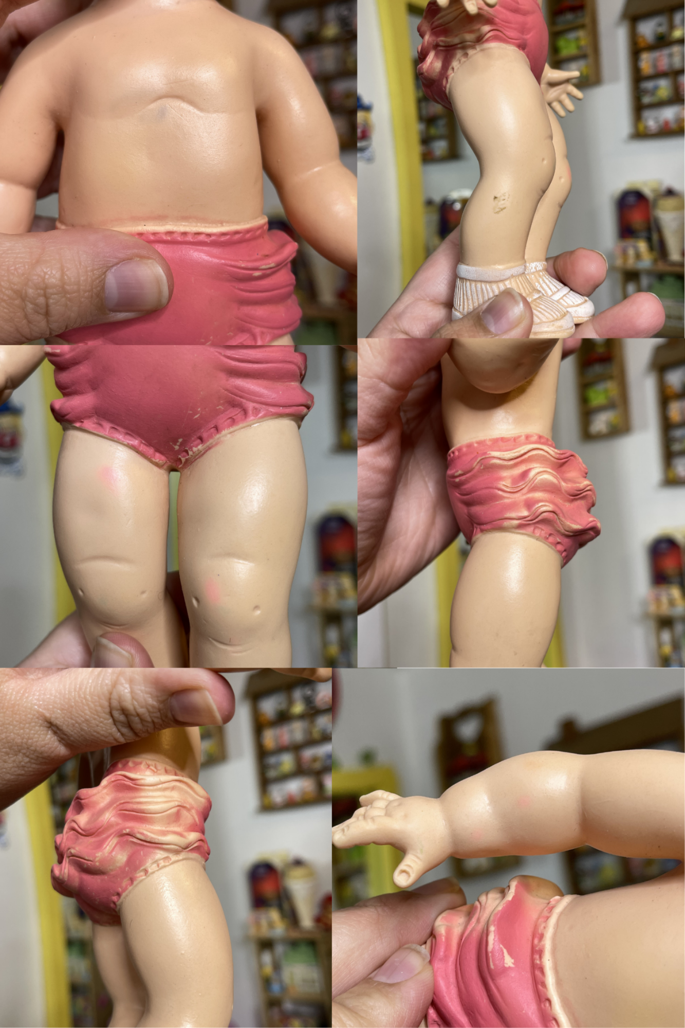 Vintage 1950's Real Eye Baby Squeak Doll Toy