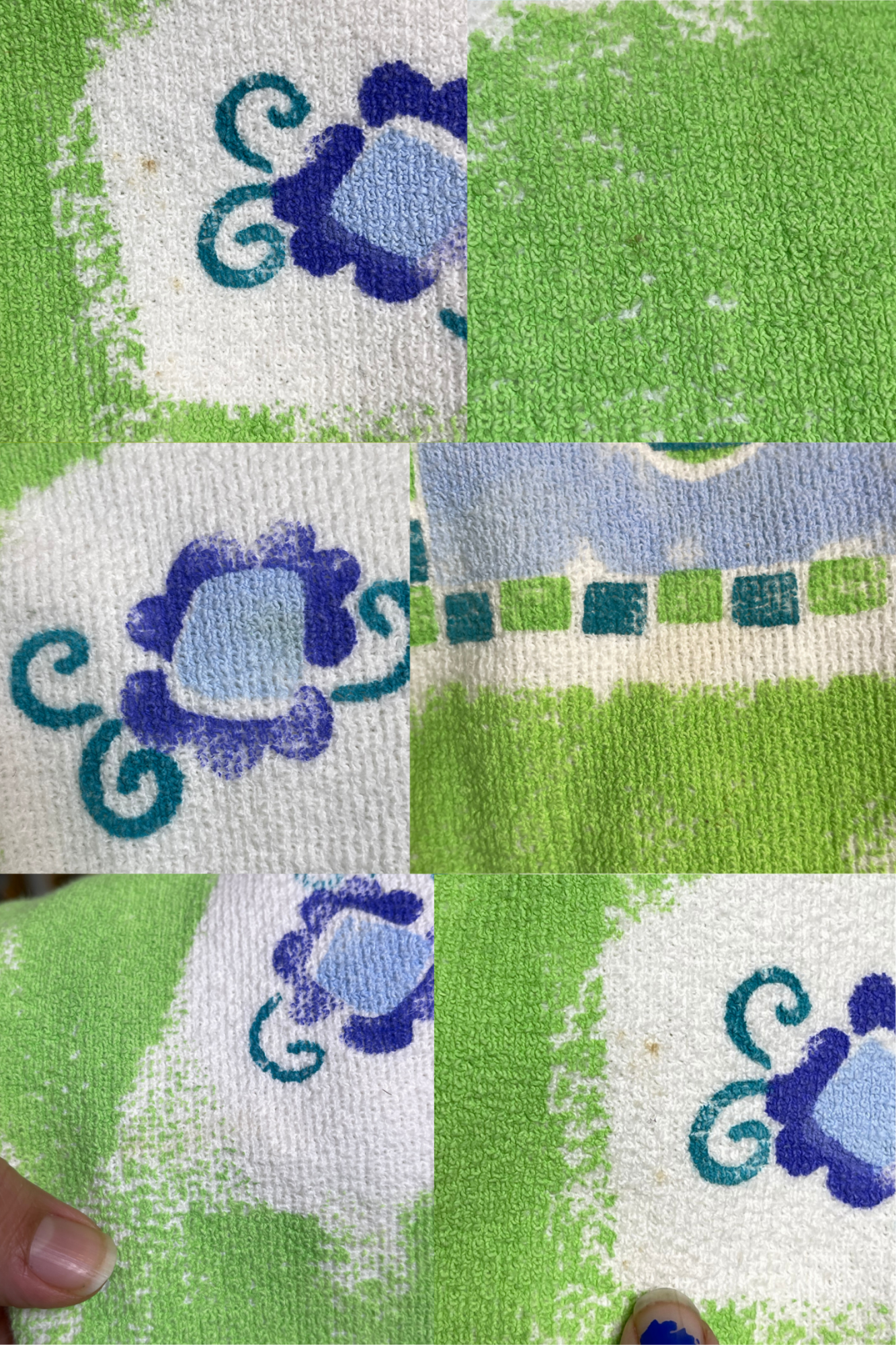 Vintage Butterfly Fish Flowers Hand Painted Cardigan Sz M/L