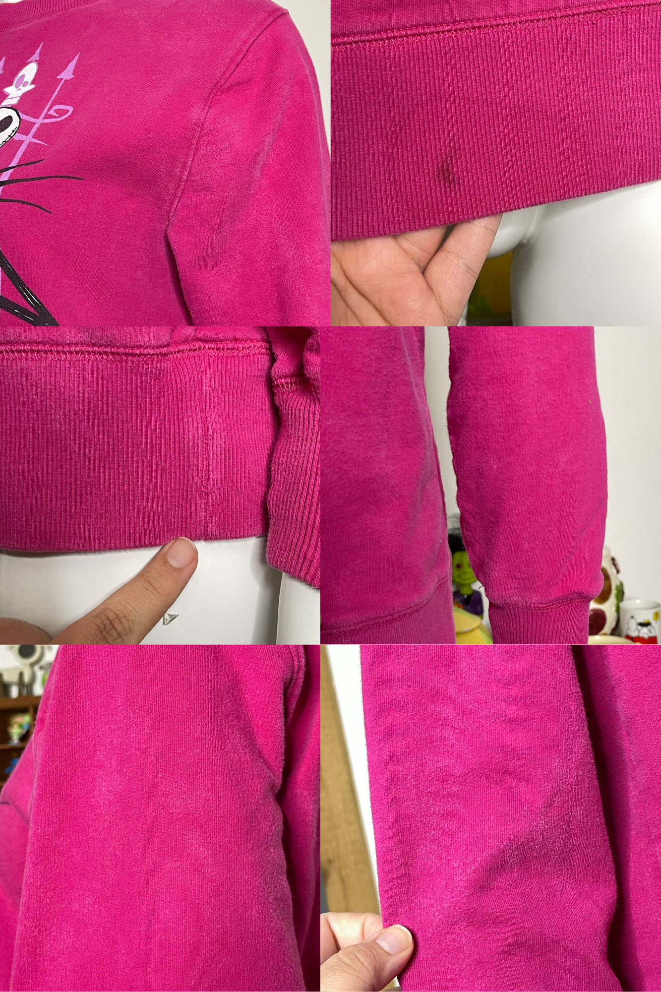 Nightmare Before Christmas Pink Graphic Sweater Sz XS