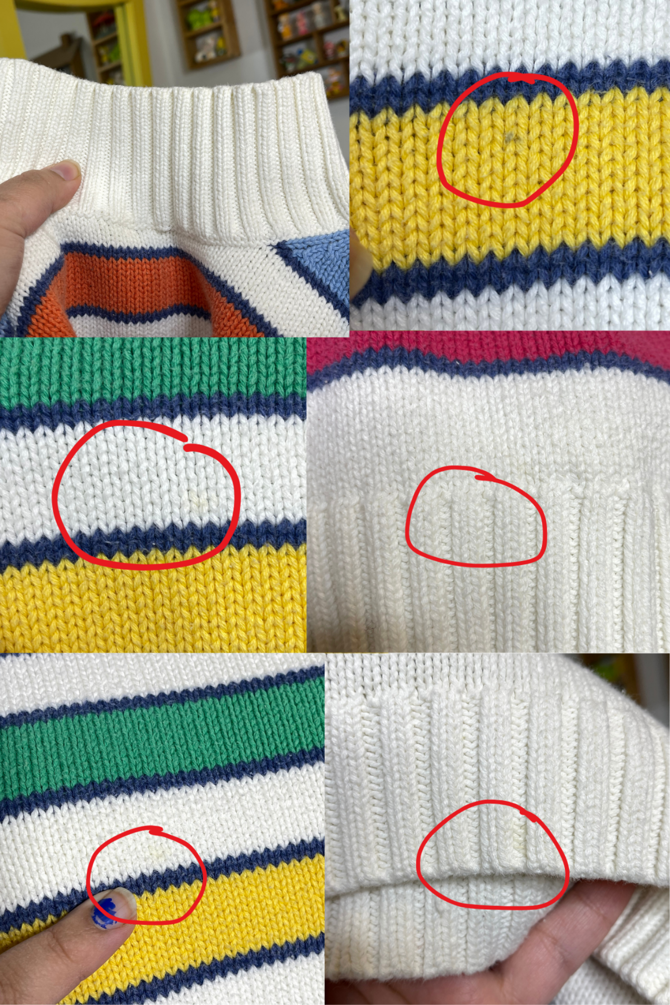 2000s Rainbow Striped Mock Neck Sweater Sz M/L