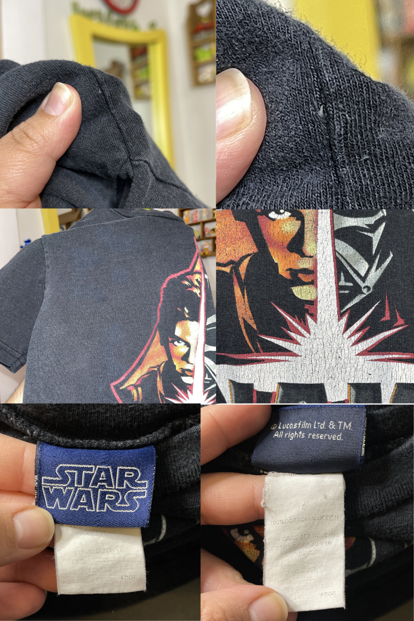 2000s Star Wars Anakin Skywalker Kids Graphic Tee Sz 6