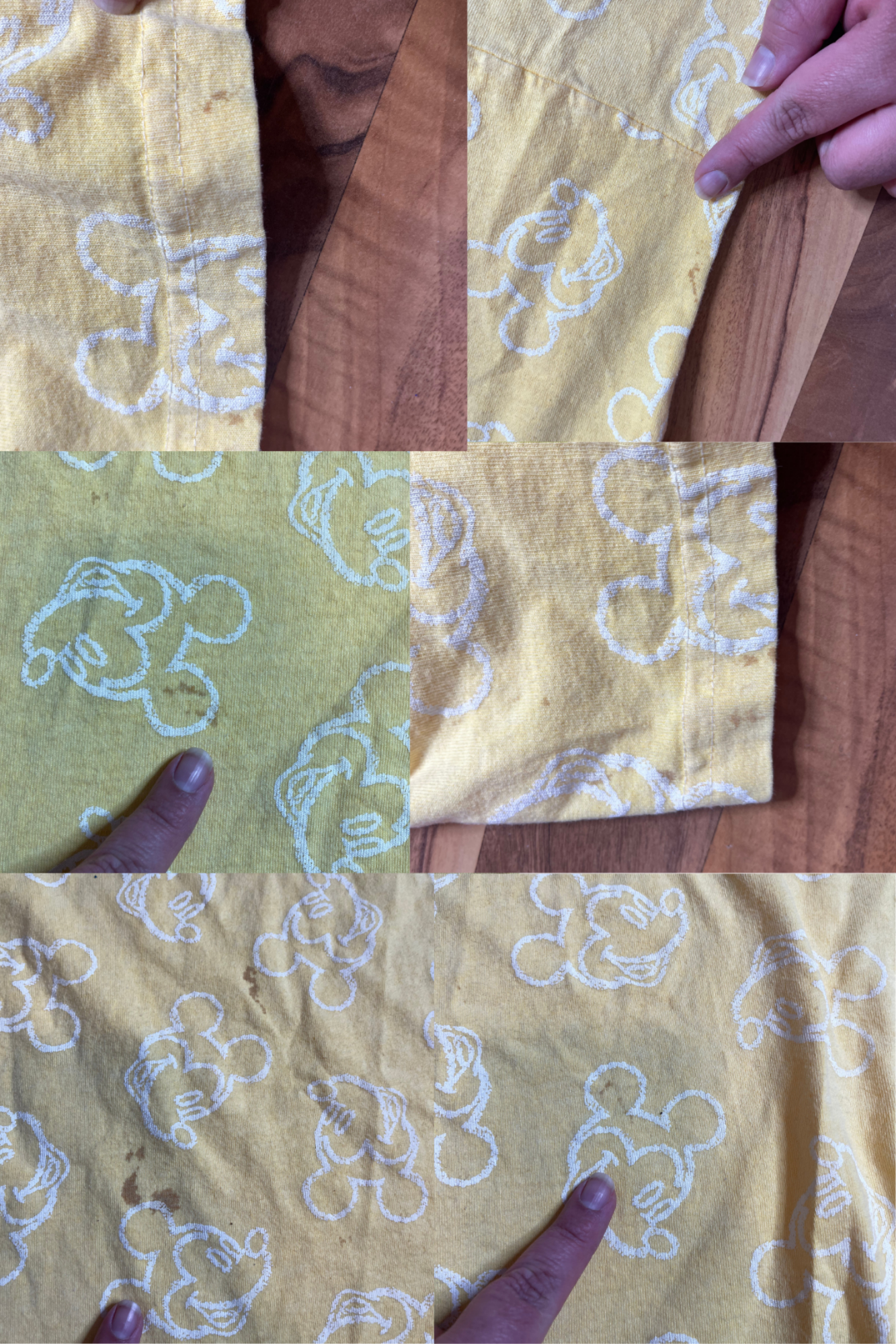 Vintage Yellow Mickey Mouse Oversized Mini Dress Sz XL