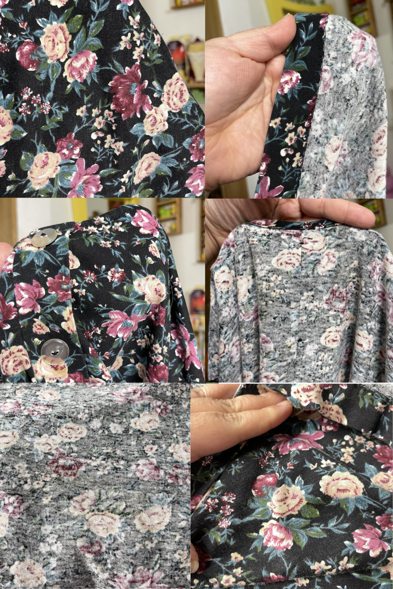 Vintage Retro Faded Flower Print Maxi Dress Sz 3X
