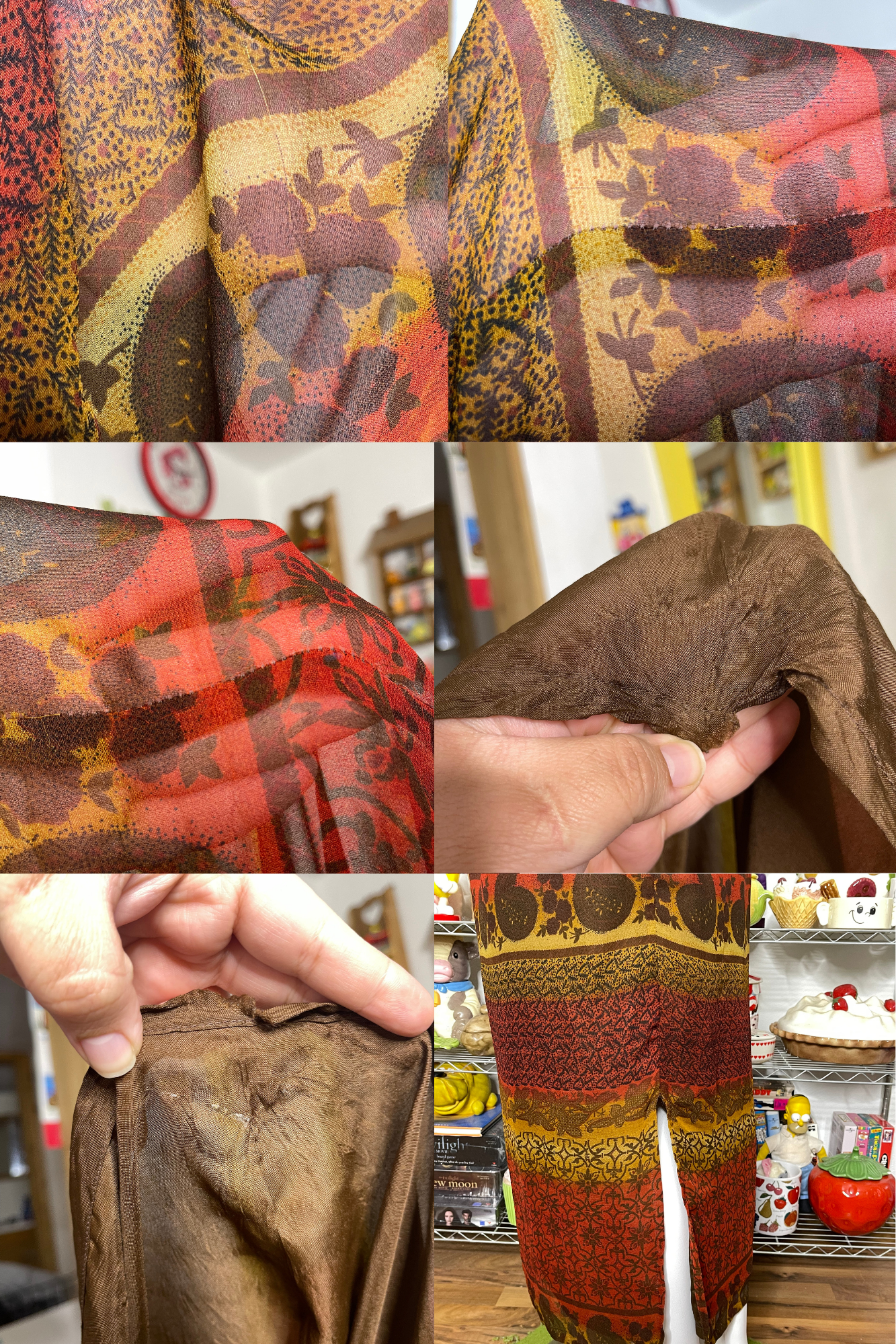 Vintage 2000s Plus Size Paisley Ombre Maxi Skirt Sz 18/20