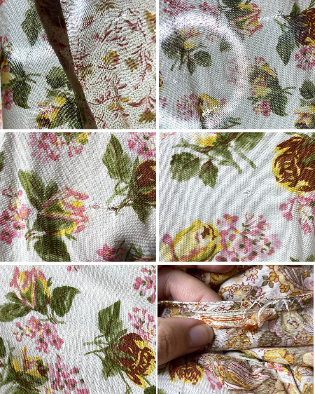 Vintage Boho Patchwork Floral Print Maxi Dress Sz XL/XXL