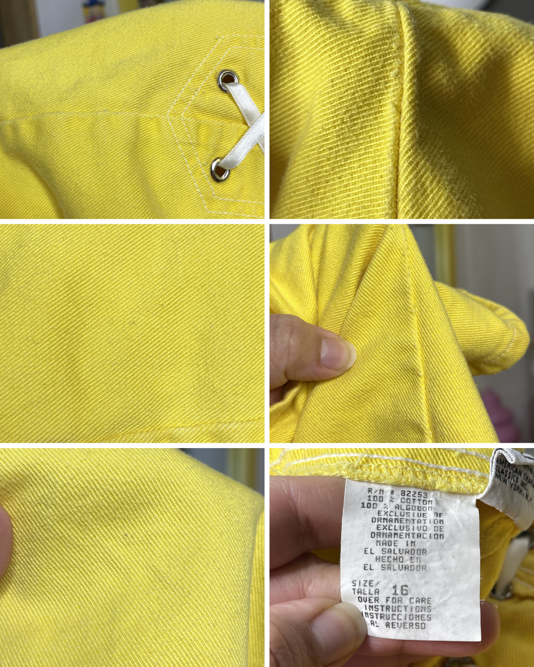 Vintage 90s Yellow Mickey Mouse Flower Kids Shorts Sz 16