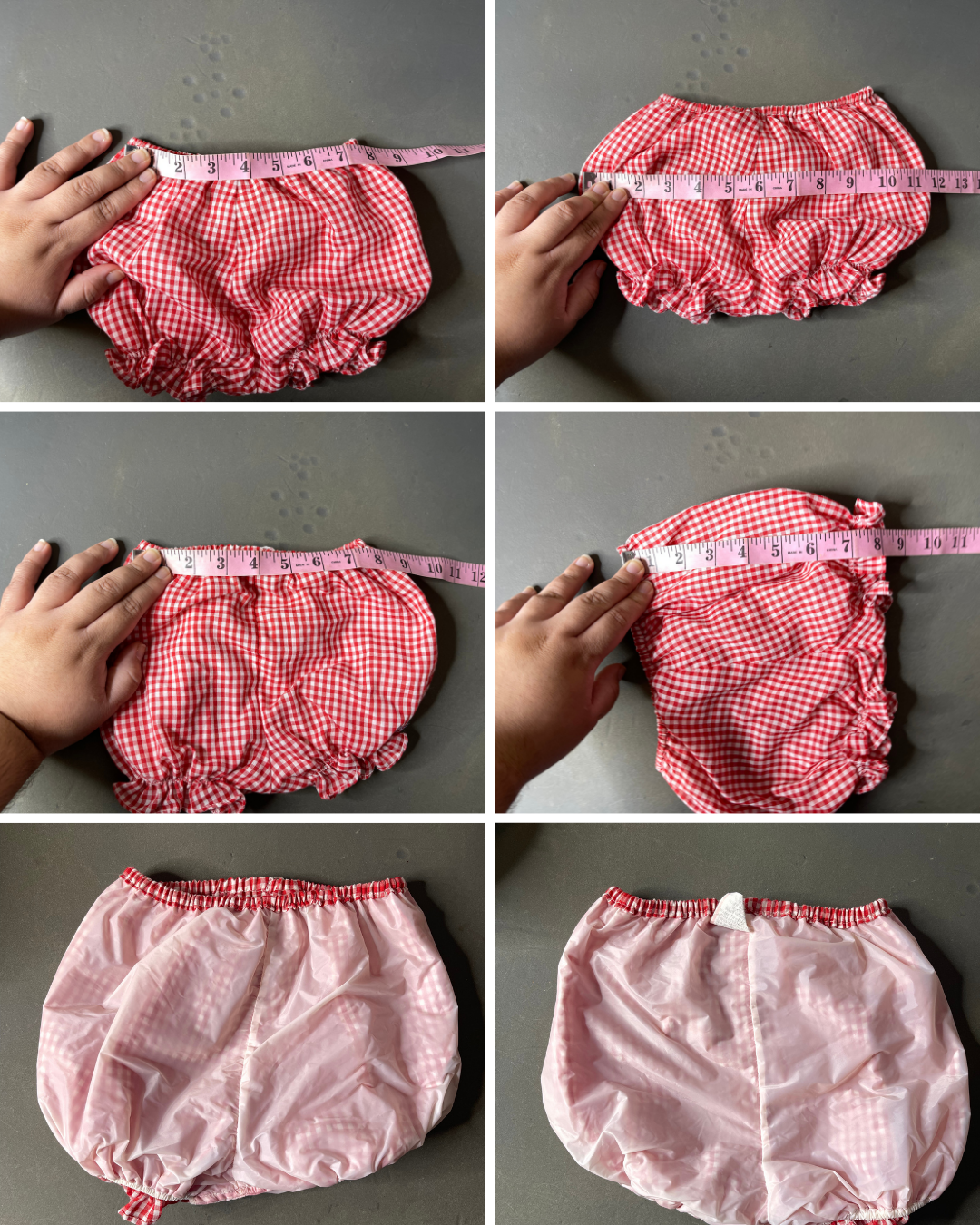 Vintage Big Bird Red Gingham Baby Dress + Bloomers 2pc Set Sz 12M