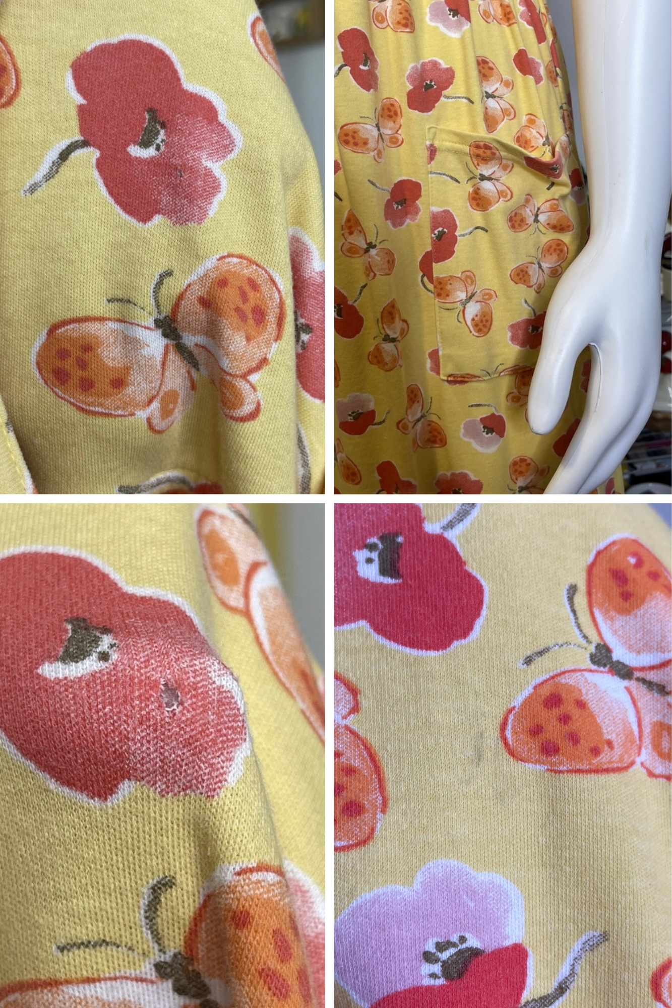 2000s Colorful Floral Butterfly Print Maxi Dress Sz 18W/20W