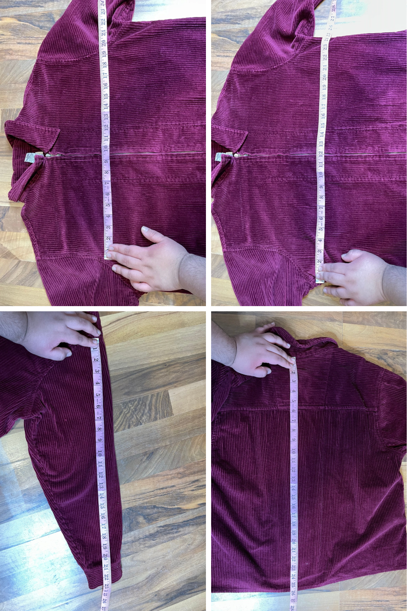 2000s NorthCrest Burgundy Corduroy Zip-Up Jacket Sz XL