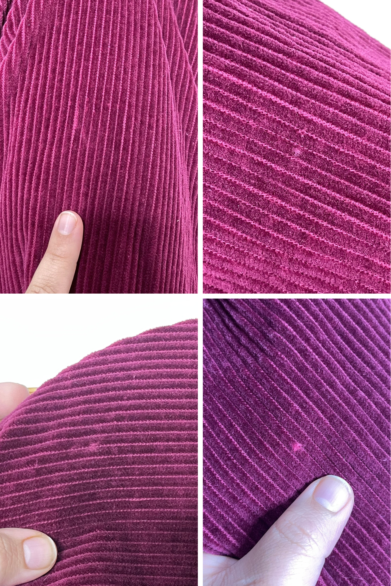 2000s NorthCrest Burgundy Corduroy Zip-Up Jacket Sz XL