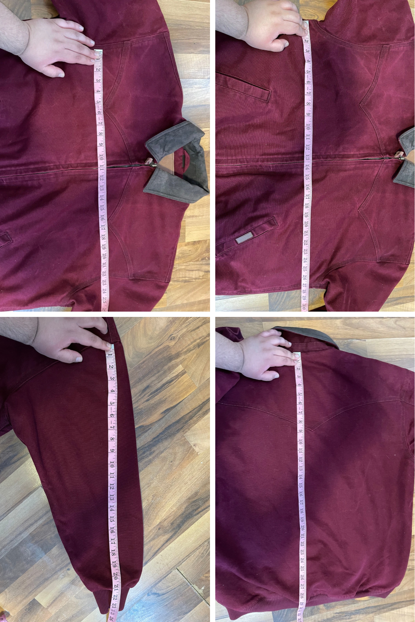 Vintage Berry Burgundy Canvas Work Wear Style Jacket Sz XLT