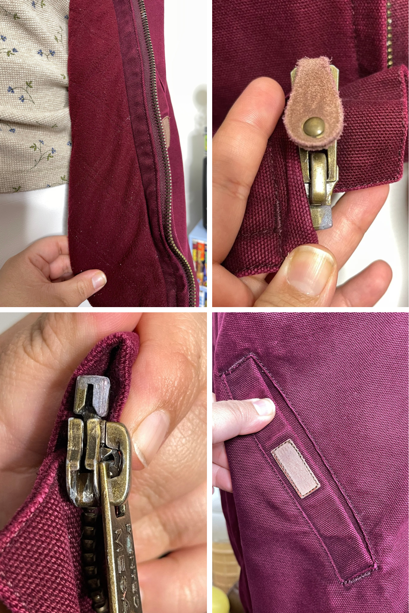 Vintage Berry Burgundy Canvas Work Wear Style Jacket Sz XLT