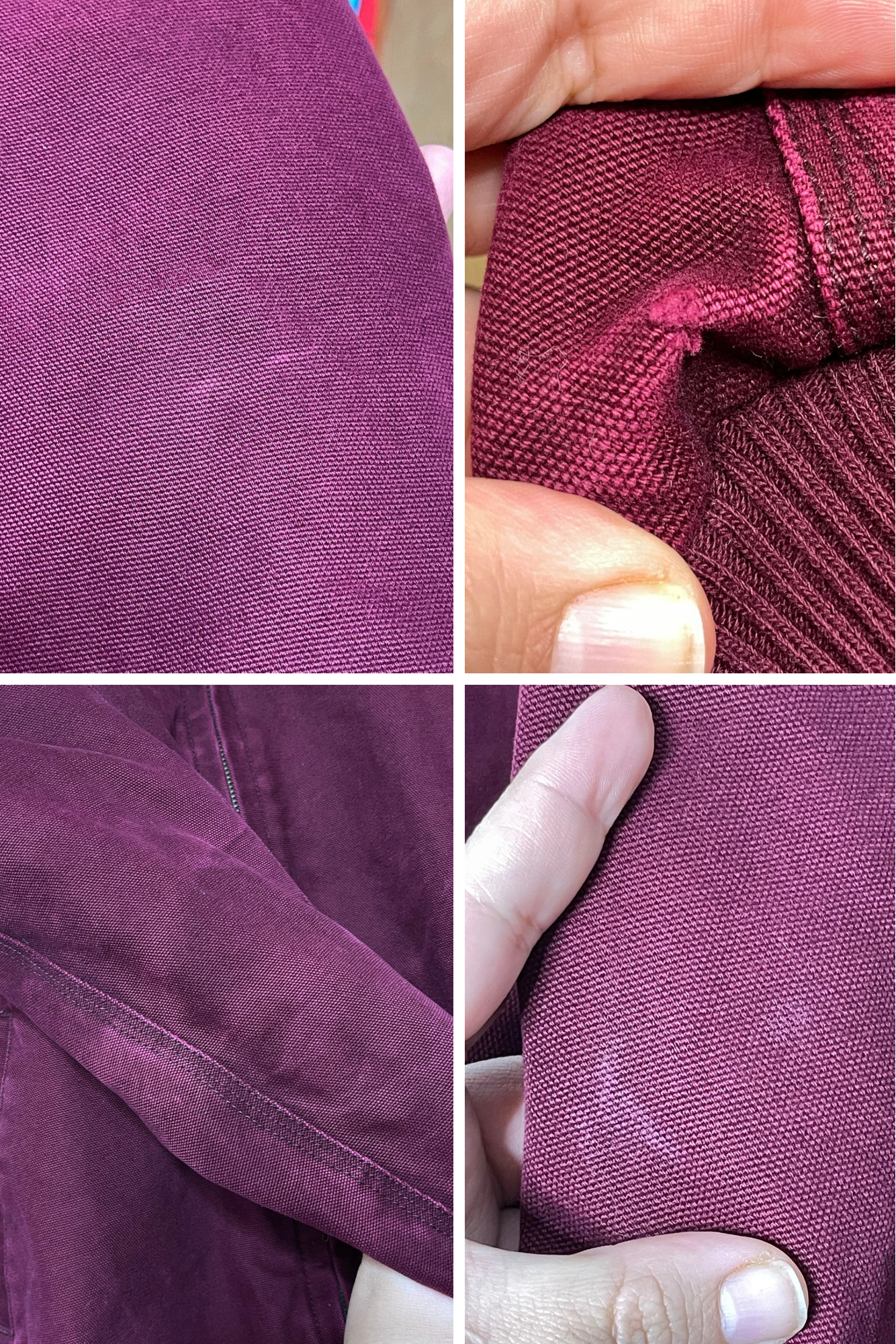 Vintage Berry Burgundy Canvas Work Wear Style Jacket Sz XLT