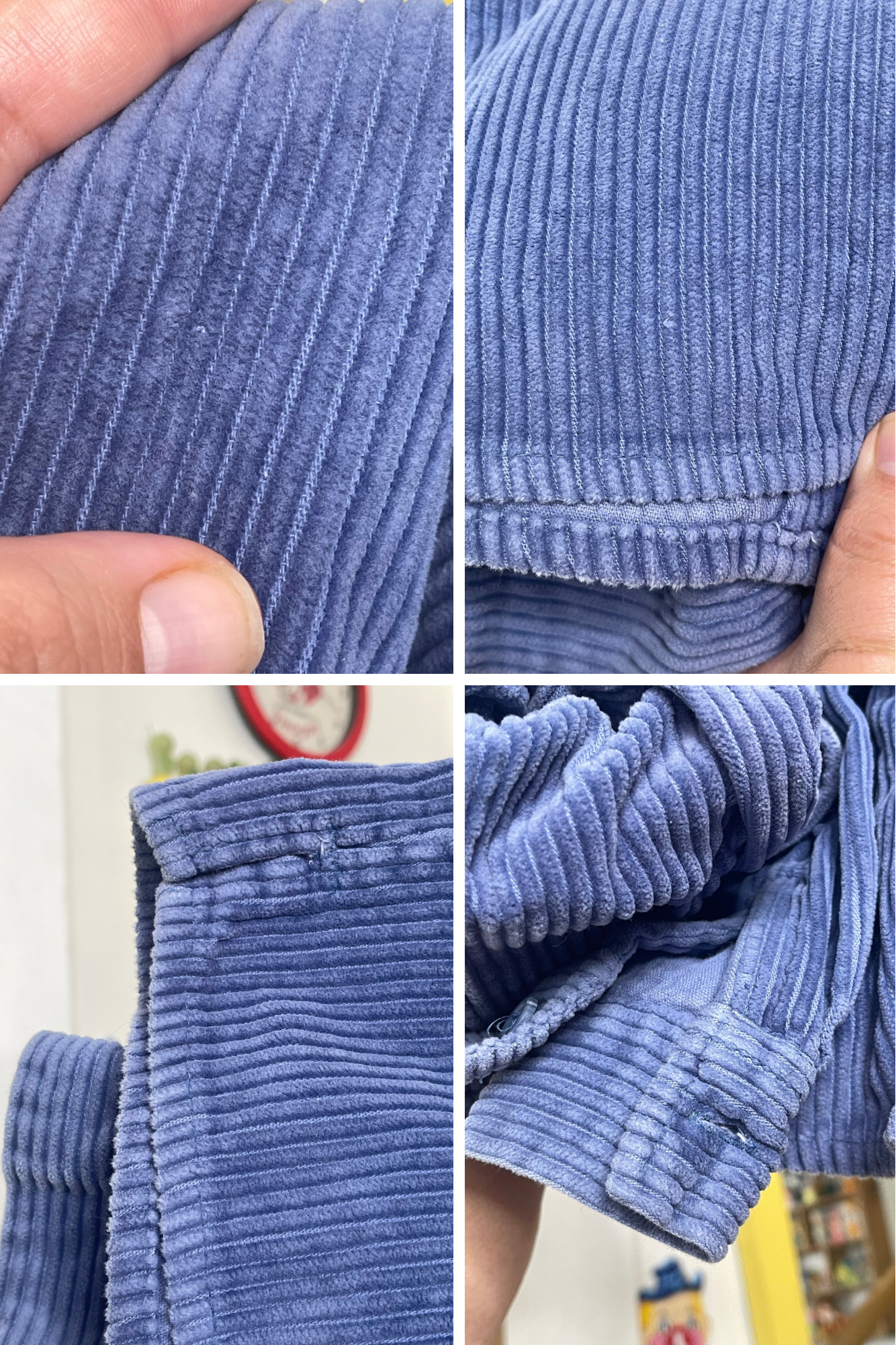 2000s Icy Blue Northcrest Corduroy Zip-Up Jacket Sz L