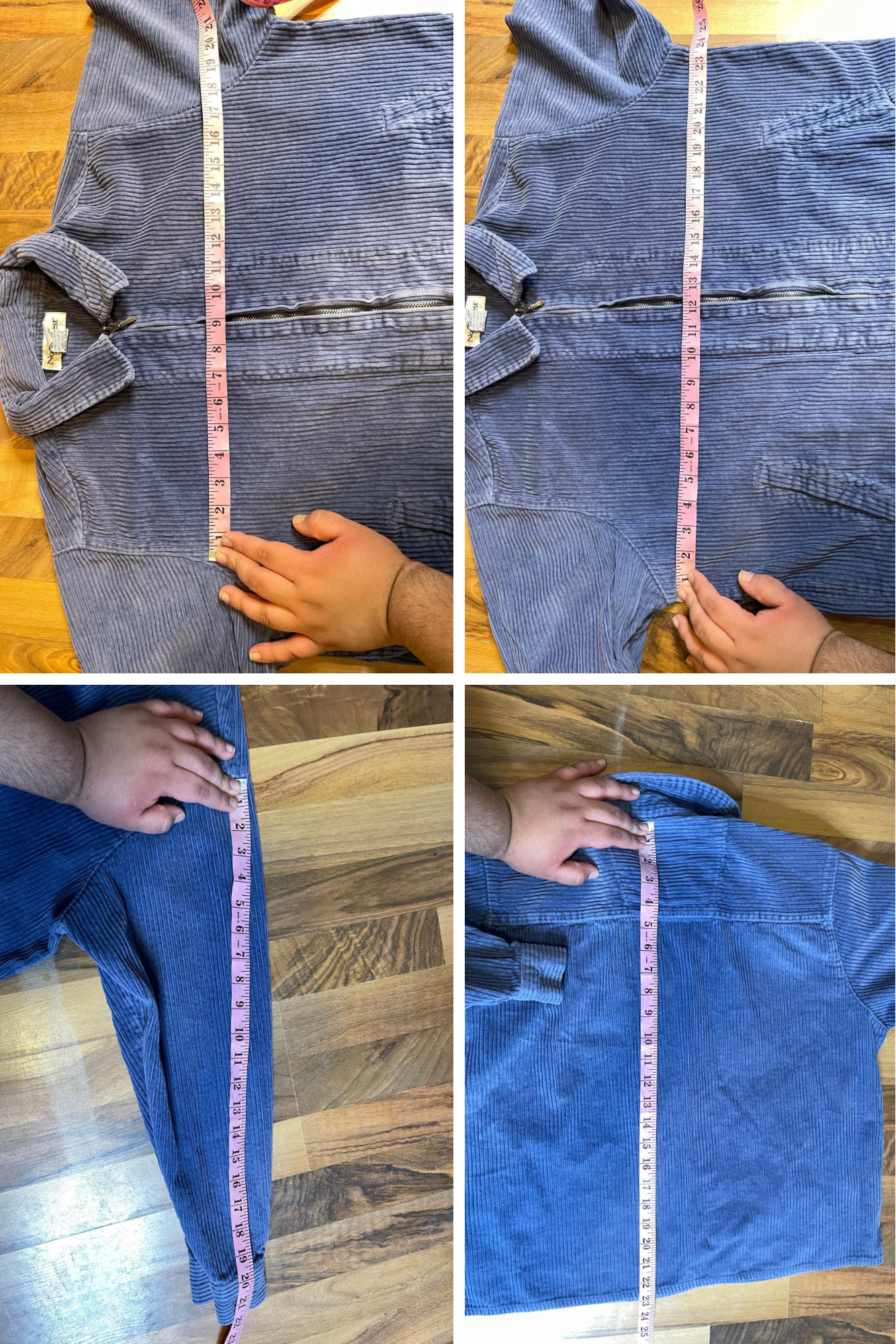 2000s Icy Blue Northcrest Corduroy Zip-Up Jacket Sz L