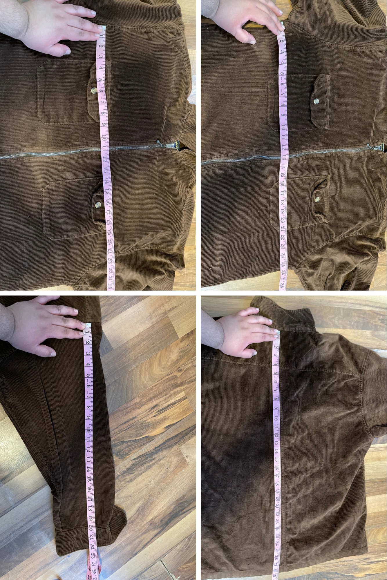 Vintage 90s Brown Corduroy Oversized Zip-Up Jacket Sz XL