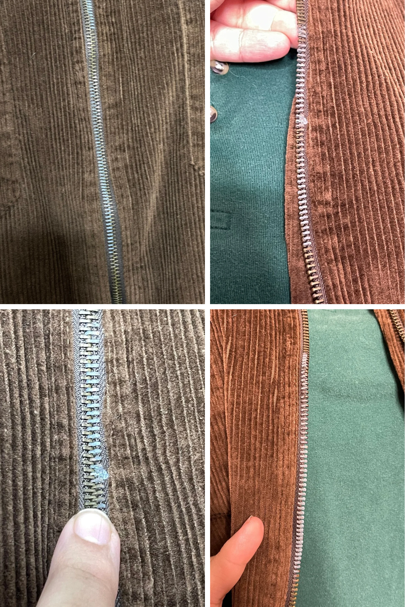 Vintage 90s Brown Corduroy Oversized Zip-Up Jacket Sz XL