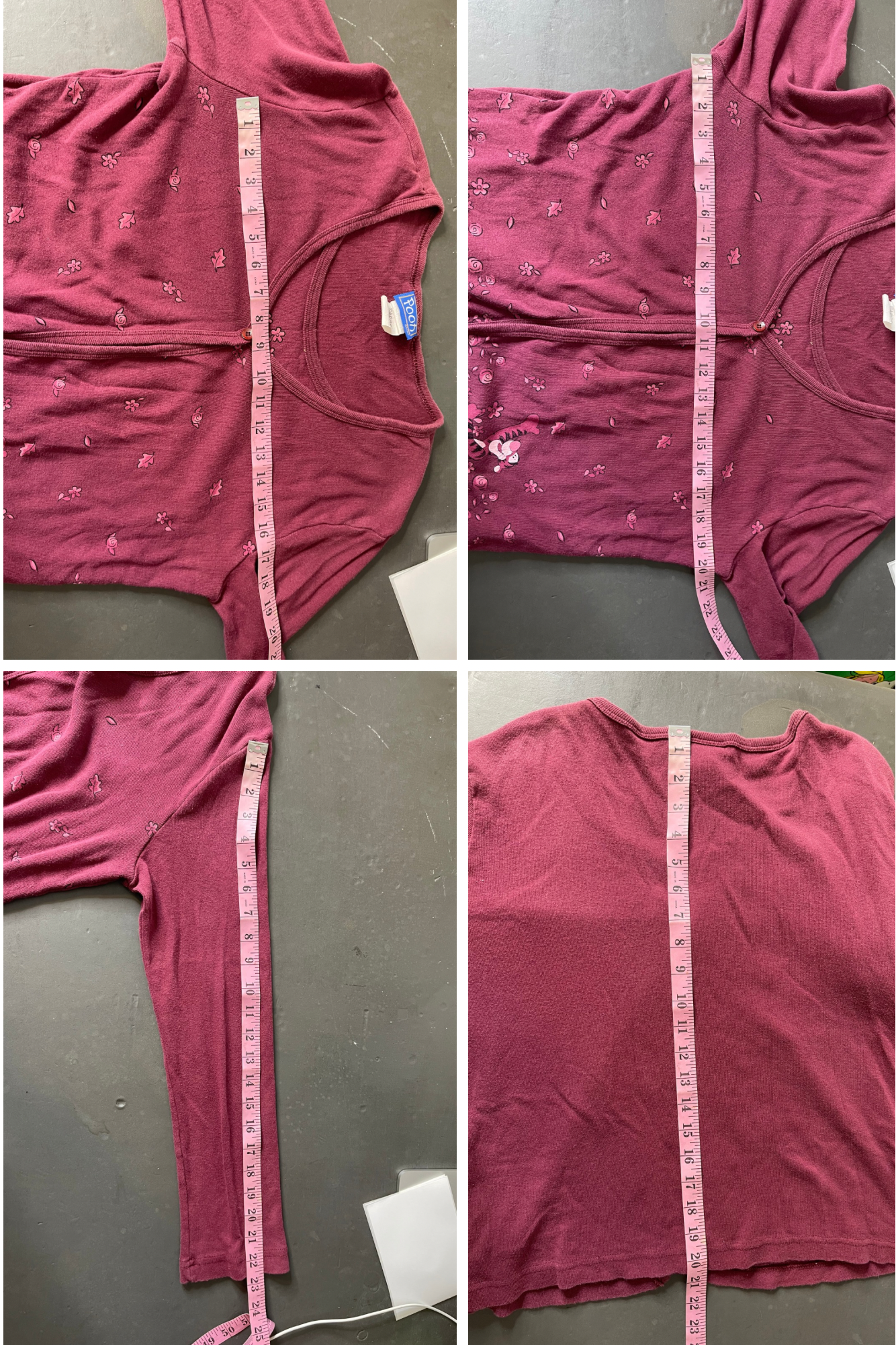 Vintage Tigger floral long sleeve top sz XL