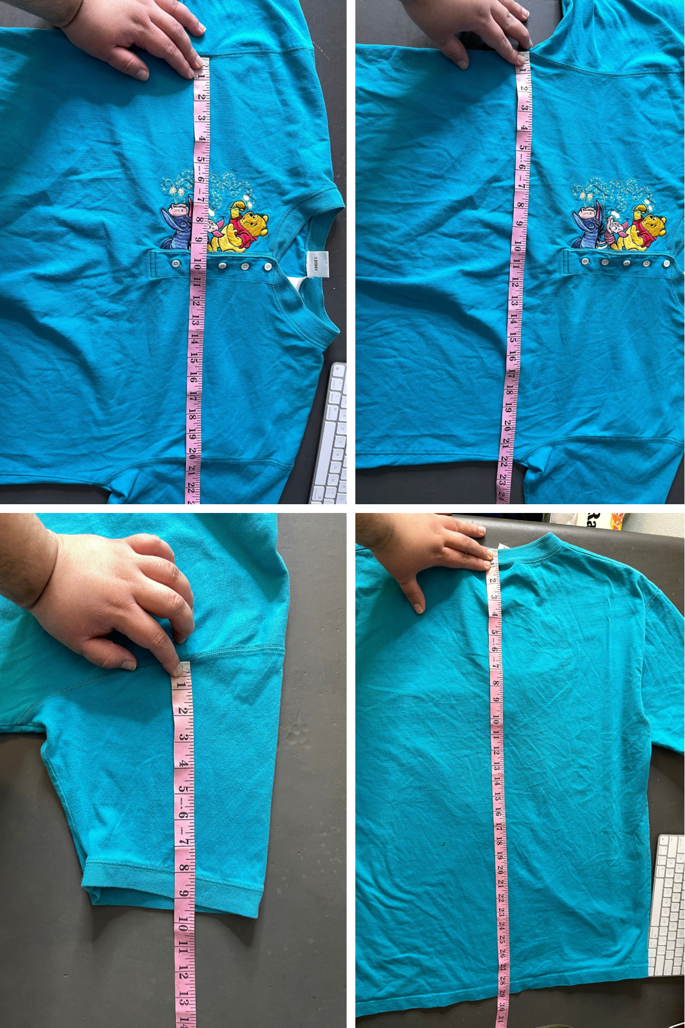 90s Pooh & friends dandelion embroidered tee sz XL