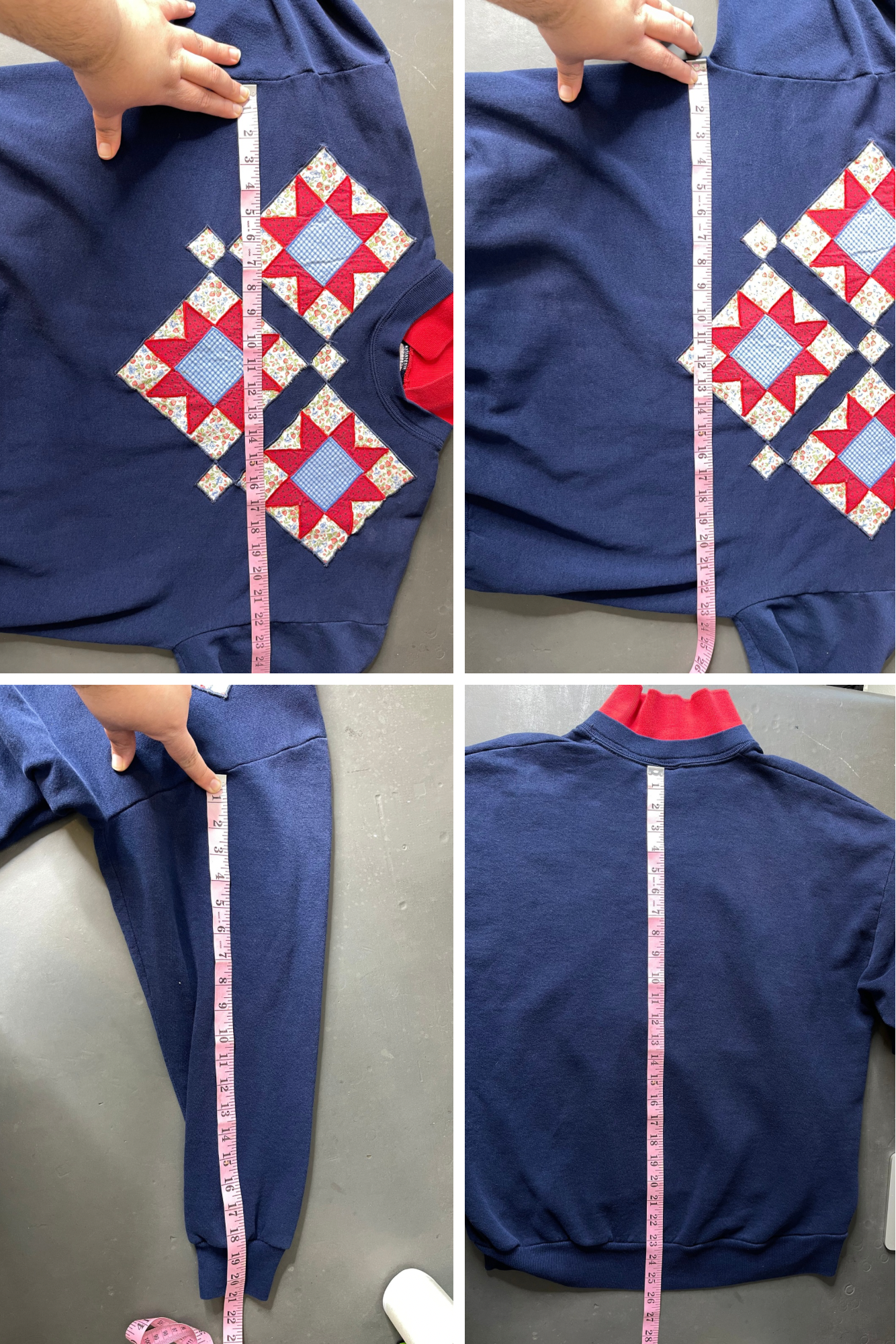 Vintage 90s Patchwork Strawberry Crewneck Sweater Sz XL