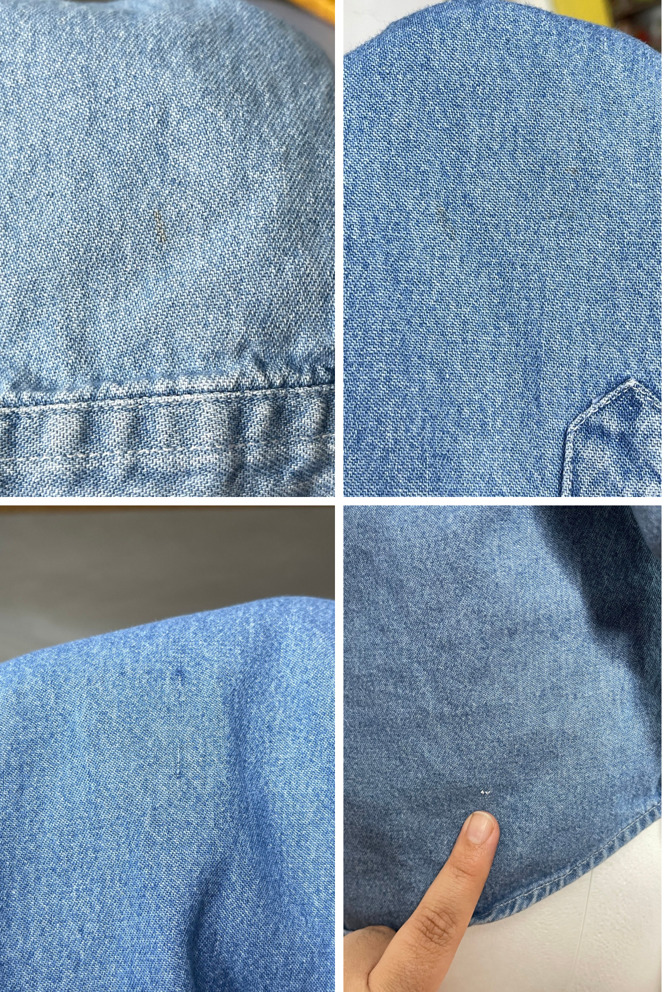 Vintage 90s Cat Denim Button Down Sz XL