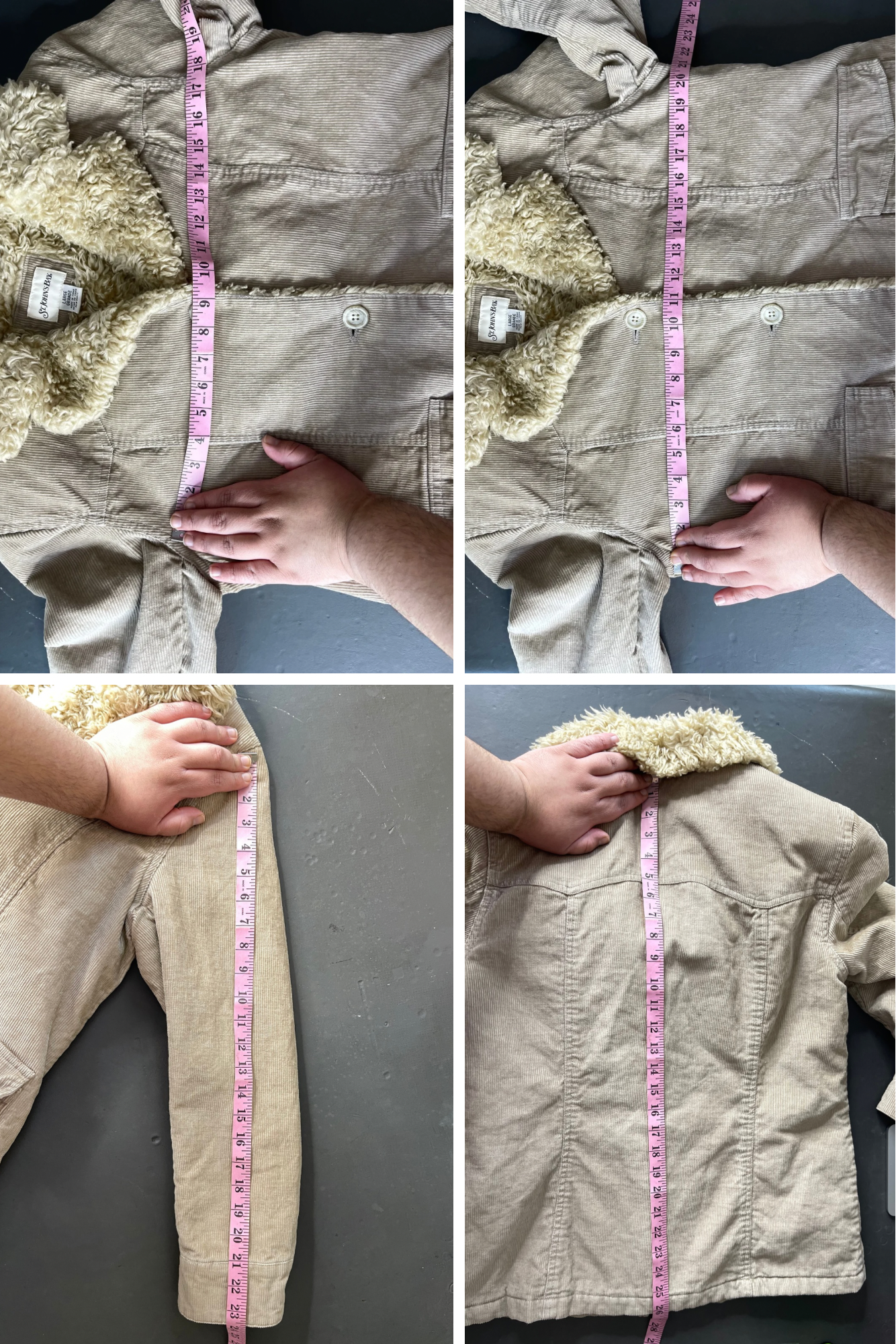 2000s Sherpa Corduroy Jacket Sz L